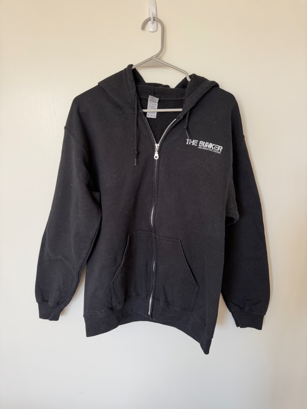 Black Gildan Zip Up Hoodie